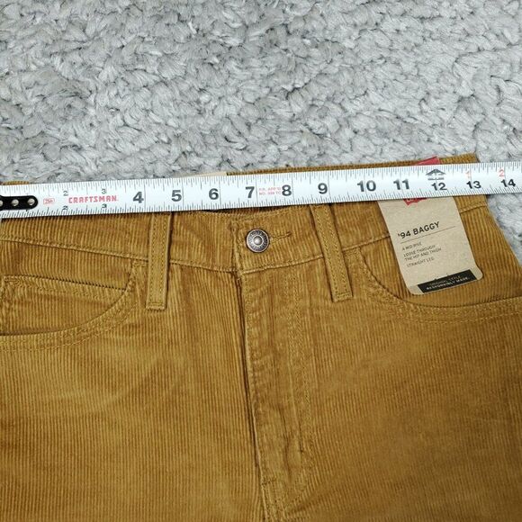 Levi's 94 Baggy Corduroy Brown Straight Leg Loose Pants Y2K 90s Size 24 x 31 - Picture 9 of 12